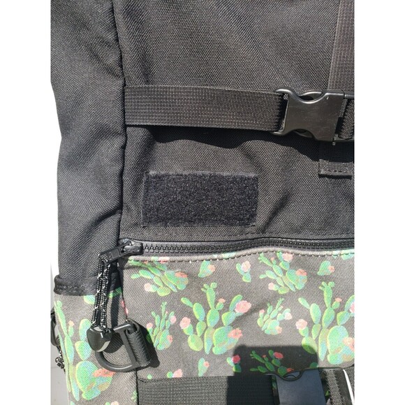 Anderson Supply Co Backpack Roll Top Custom Made In USA Black w/Cactus Flowers - Picture 8 of 16